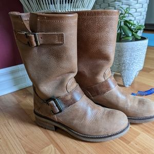 Aldo leather motor bike style boots.